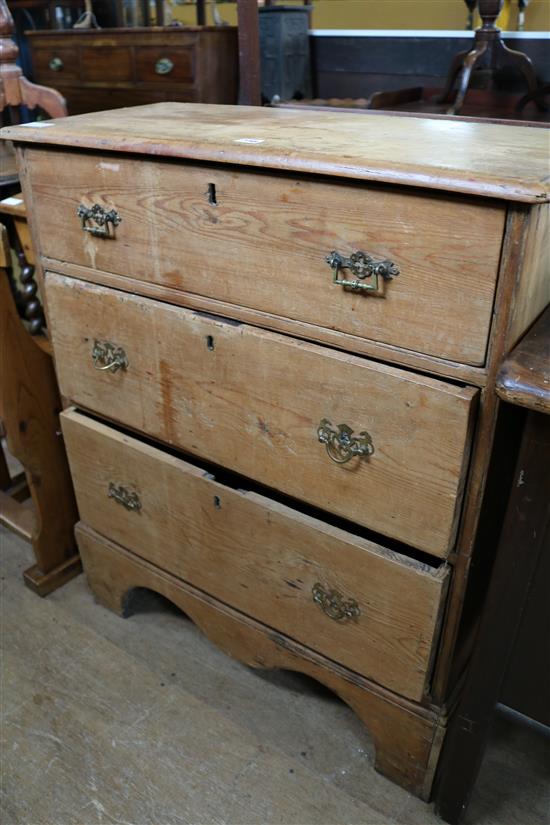 Pine 3 drawer chest
